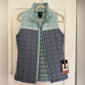 RARE North Face Two Toned Metallic Puffer Vest XS NWT